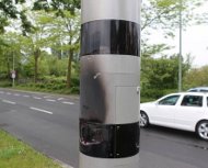 Burned speed camera