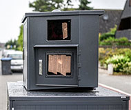 Damaged German speed camera