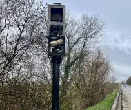 French burned speed camera