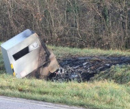 Speed camera in a ditch